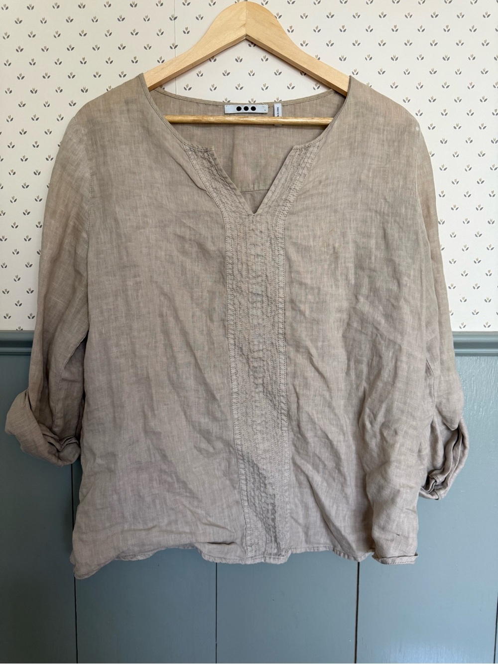 Three Dots 100% Linen Blouse